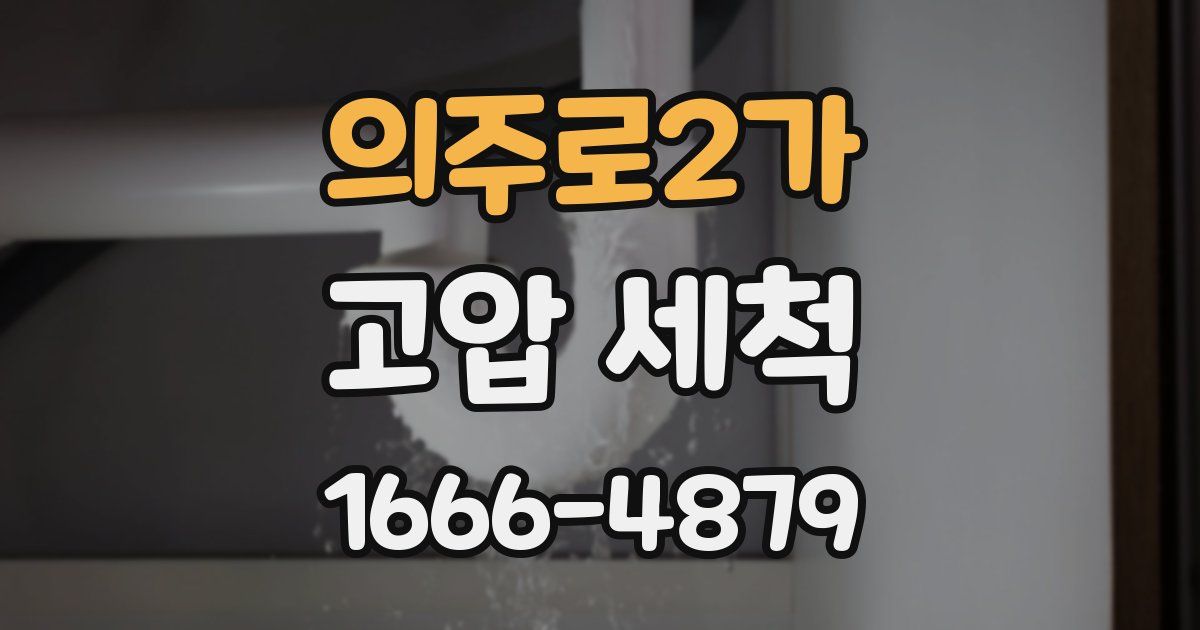 의주로2가 고압 세척