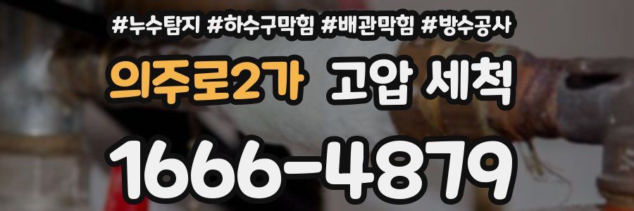 의주로2가 고압 세척