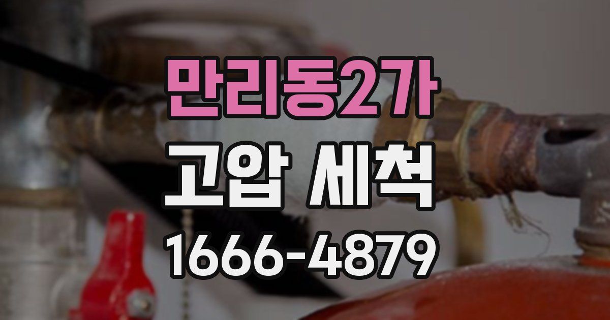 만리동2가 고압 세척