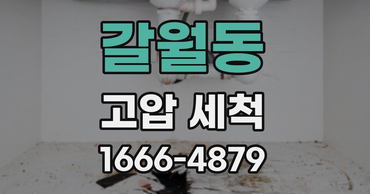 갈월동 고압 세척