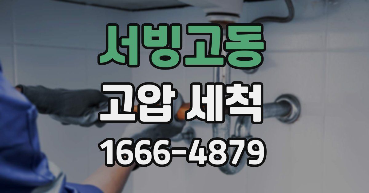 서빙고동 고압 세척