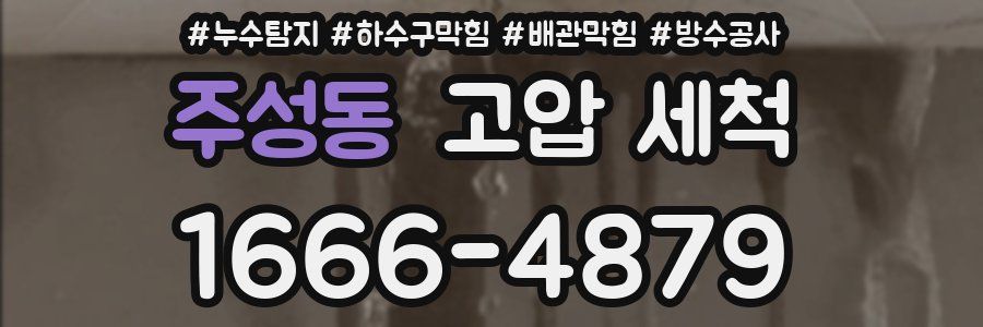 주성동 고압 세척