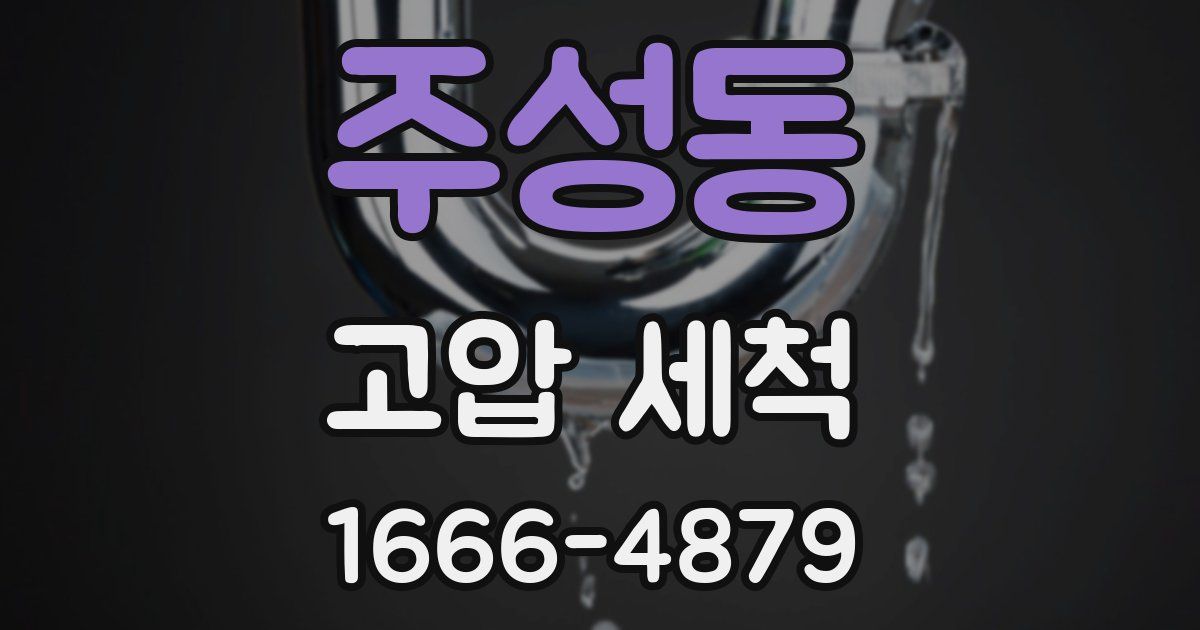 주성동 고압 세척
