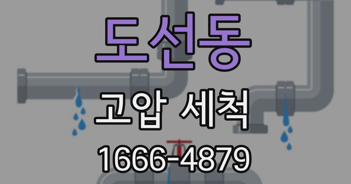 도선동 고압 세척