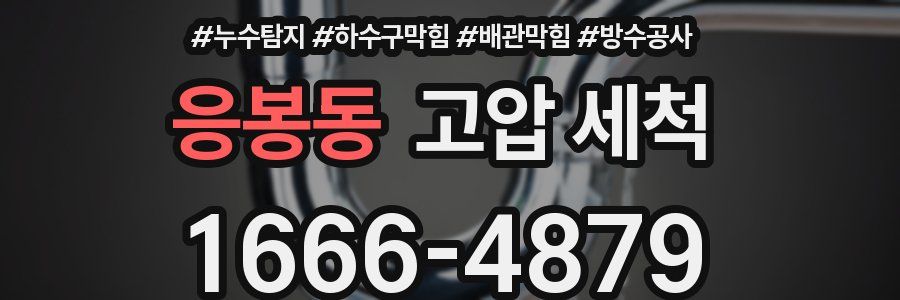 응봉동 고압 세척