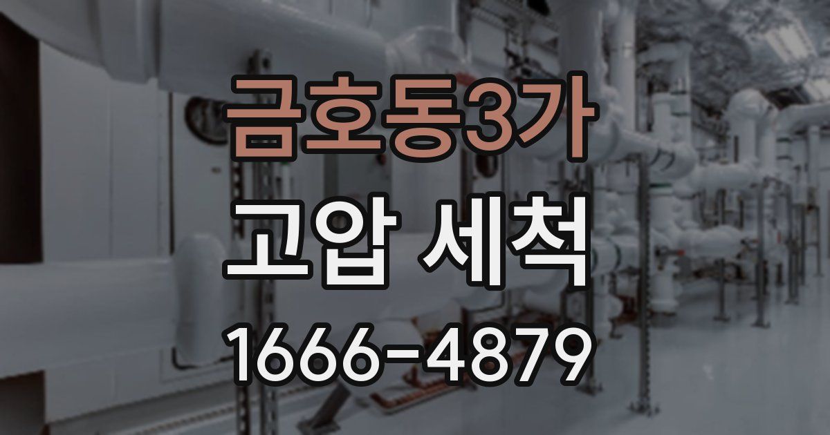 금호동3가 고압 세척