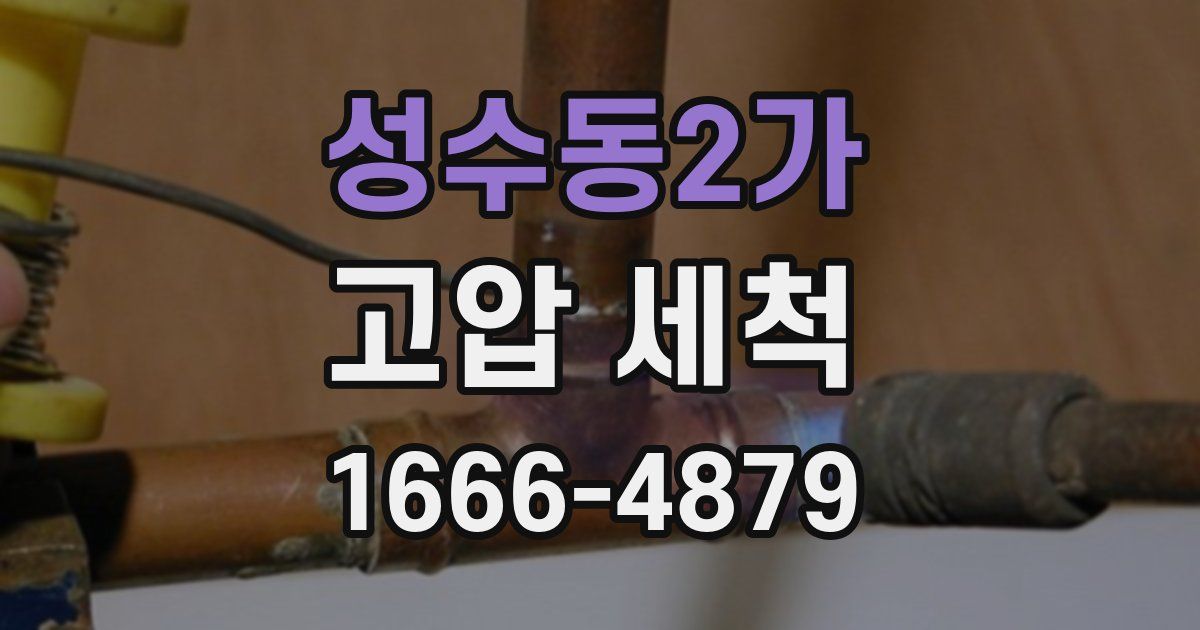 성수동2가 고압 세척