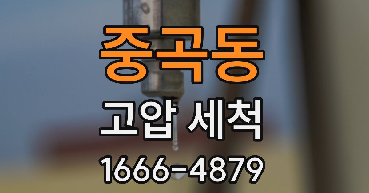중곡동 고압 세척
