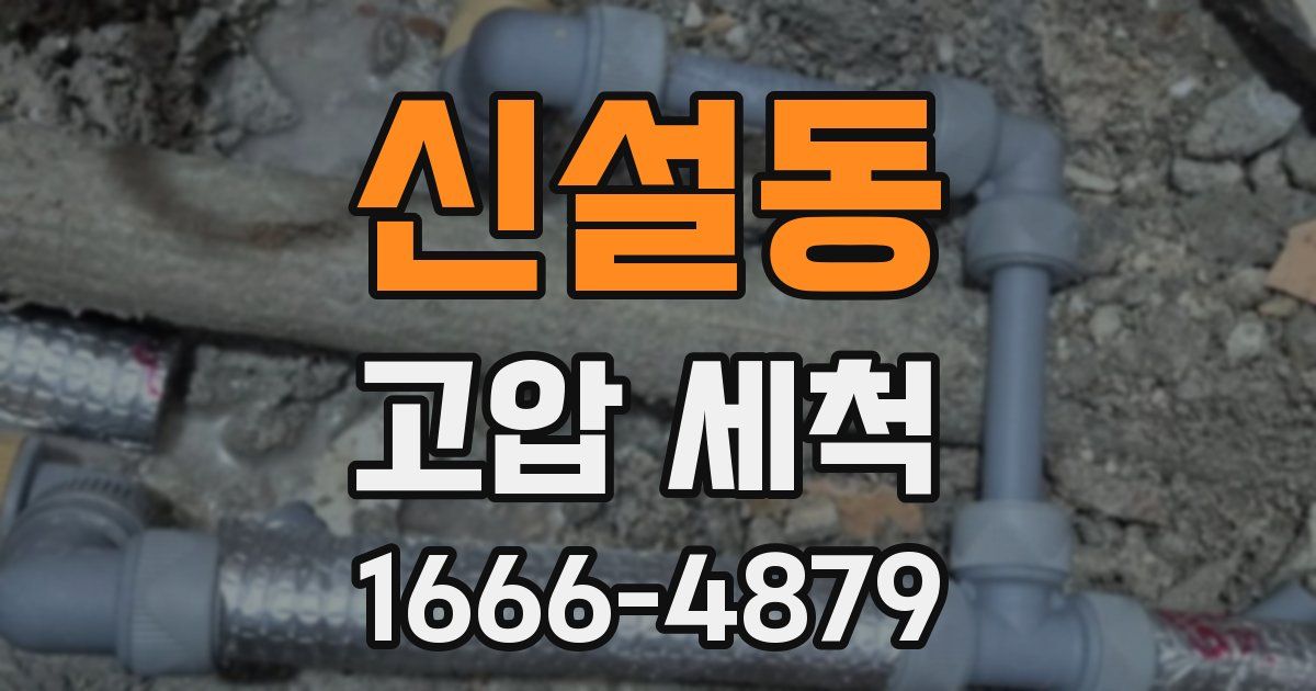 신설동 고압 세척