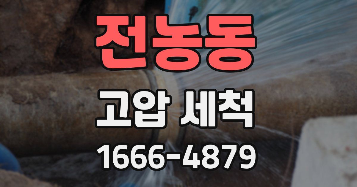 전농동 고압 세척