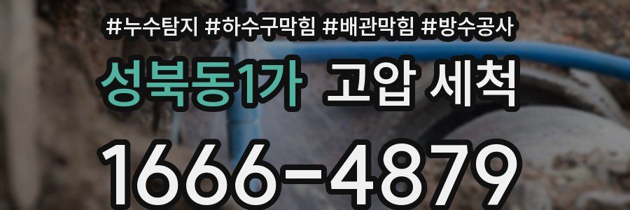 성북동1가 고압 세척