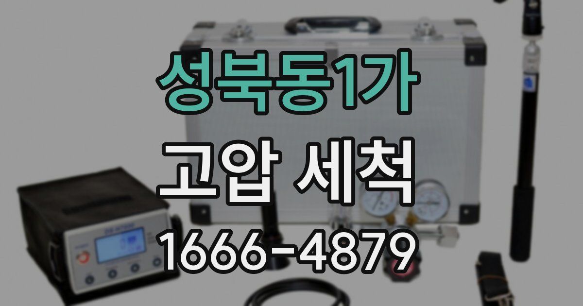 성북동1가 고압 세척