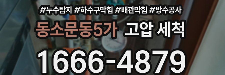 동소문동5가 고압 세척