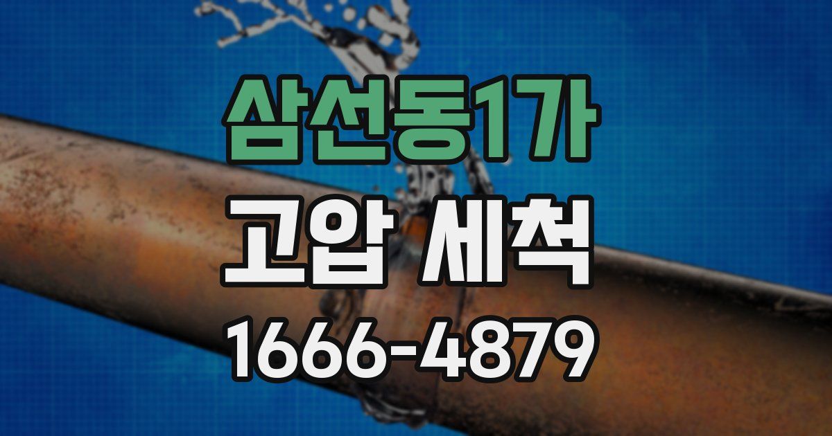 삼선동1가 고압 세척