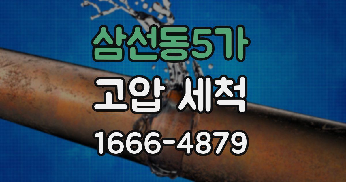 삼선동5가 고압 세척