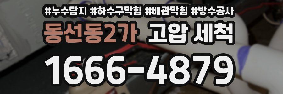 동선동2가 고압 세척