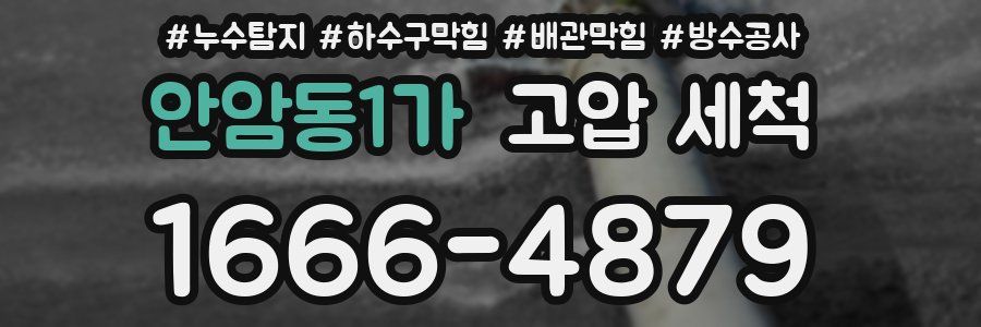 안암동1가 고압 세척