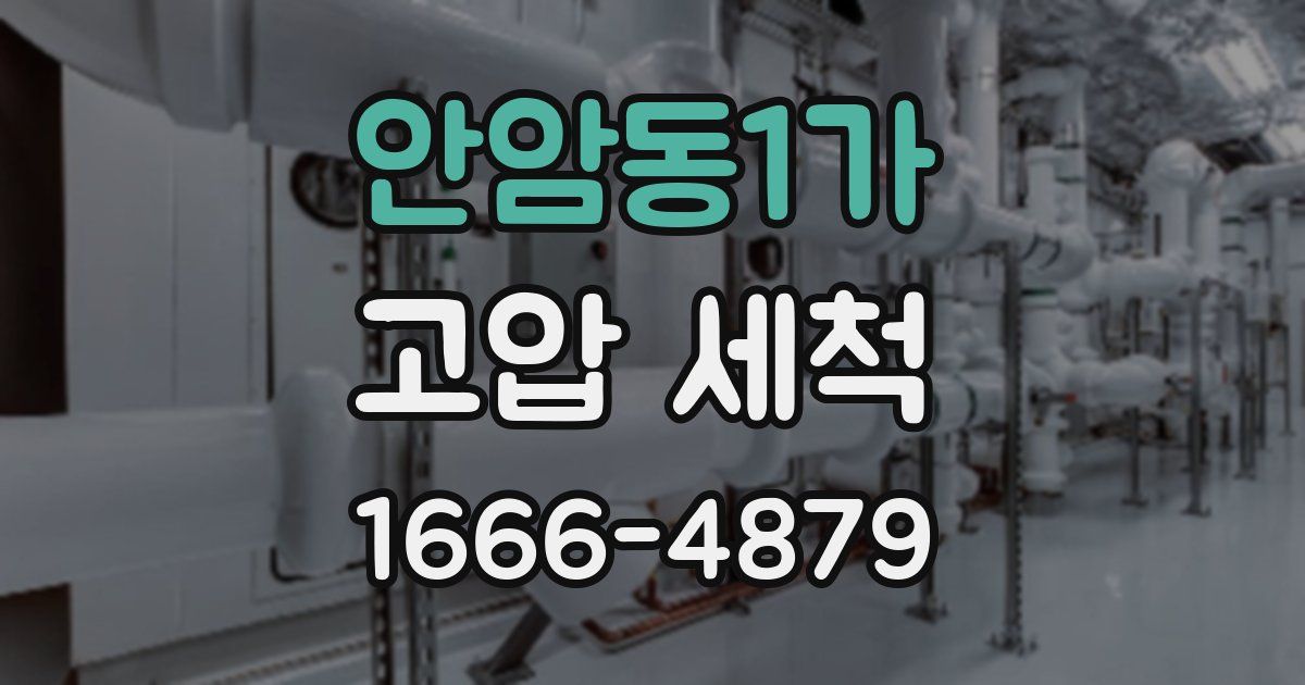 안암동1가 고압 세척