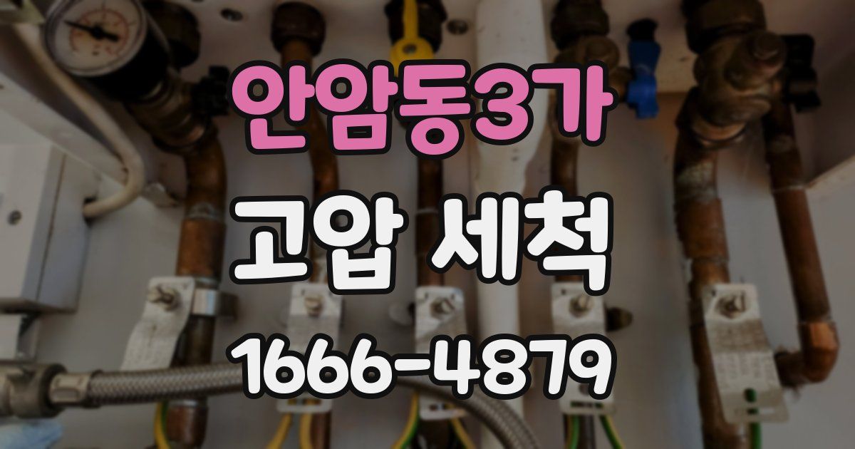 안암동3가 고압 세척