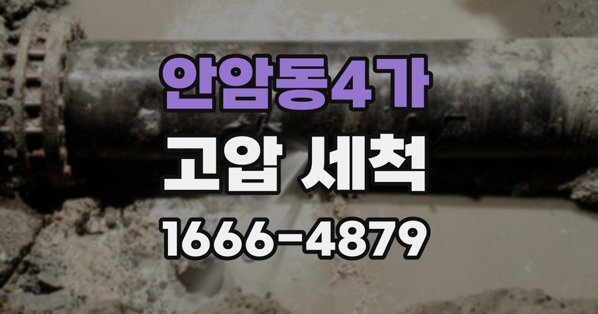 안암동4가 고압 세척