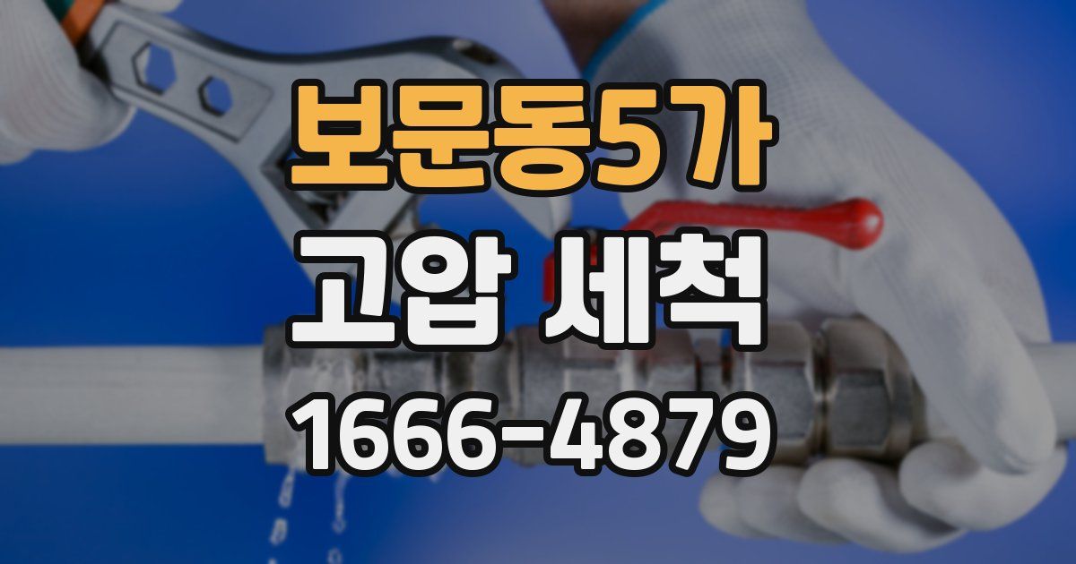 보문동5가 고압 세척