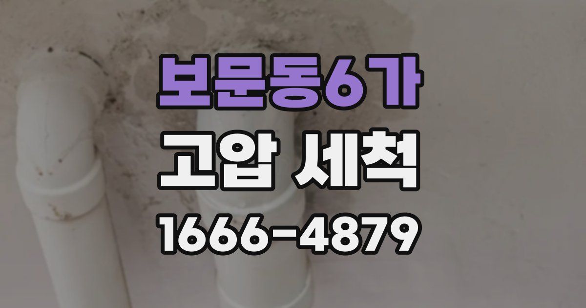 보문동6가 고압 세척