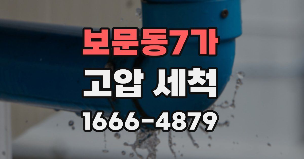 보문동7가 고압 세척