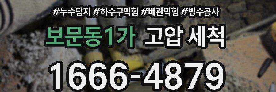 보문동1가 고압 세척