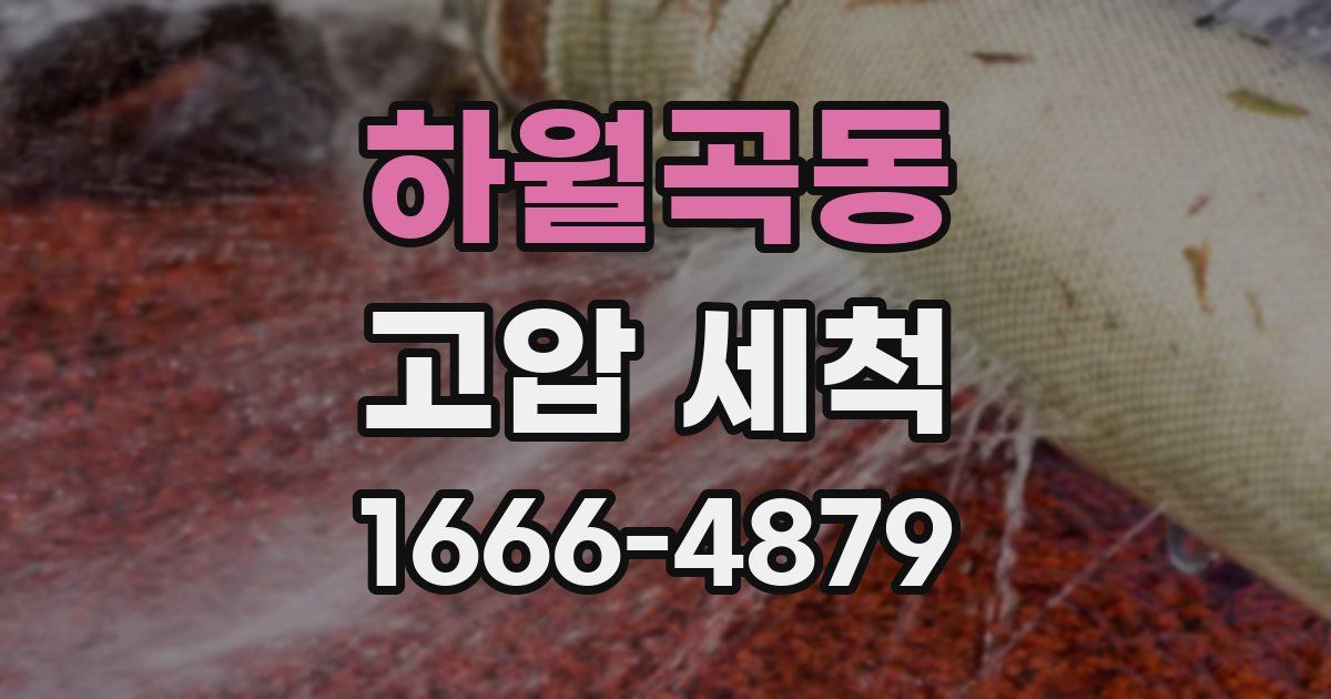 하월곡동 고압 세척