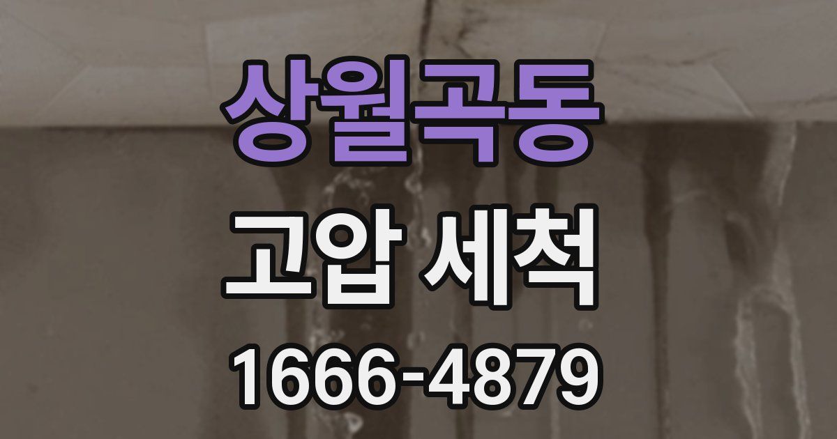 상월곡동 고압 세척