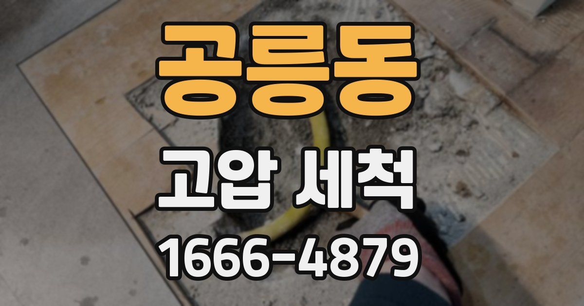 공릉동 고압 세척