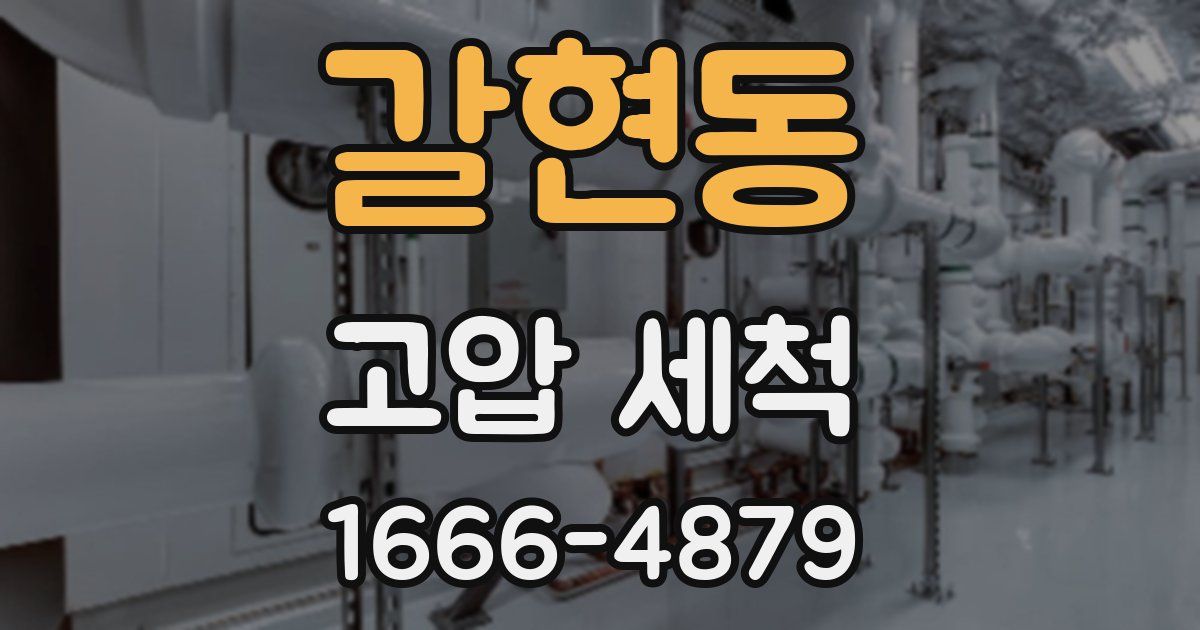 갈현동 고압 세척