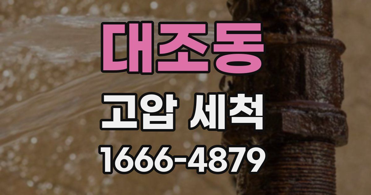 대조동 고압 세척