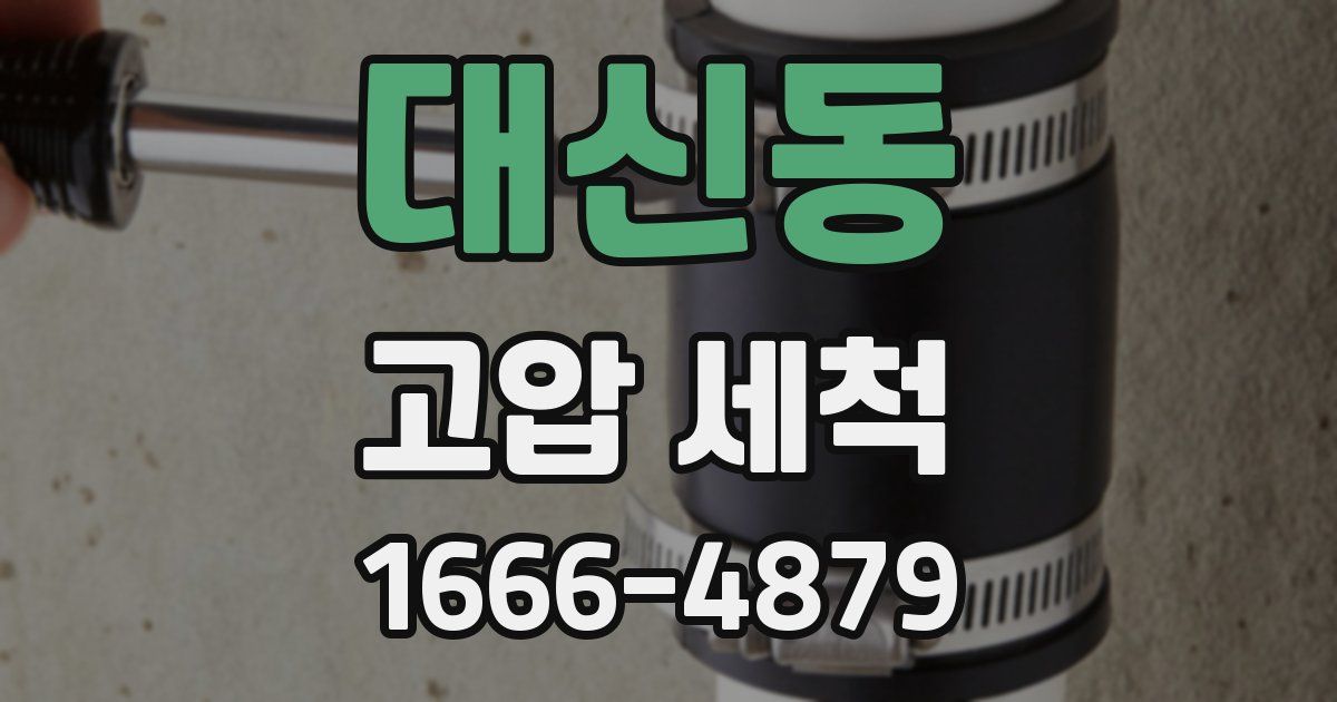 대신동 고압 세척