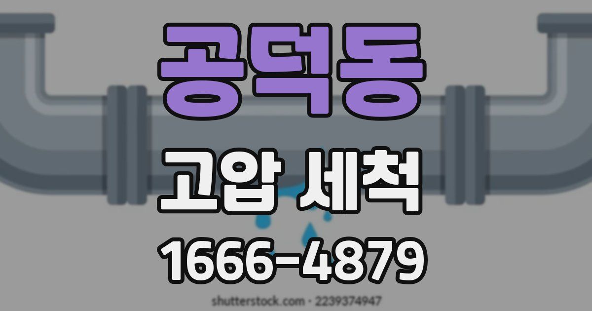 공덕동 고압 세척