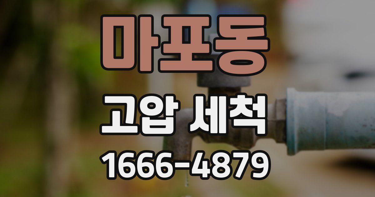 마포동 고압 세척