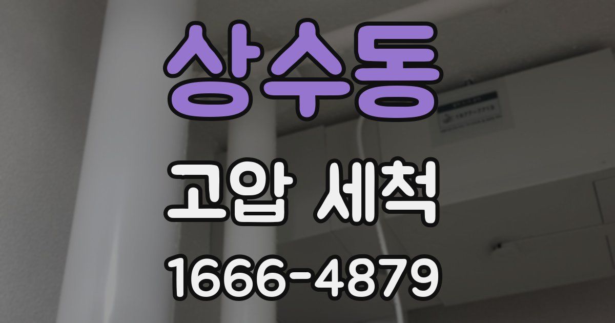 상수동 고압 세척