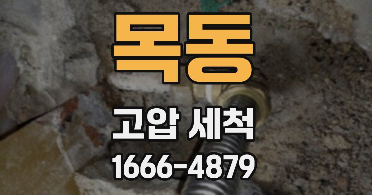 목동 고압 세척