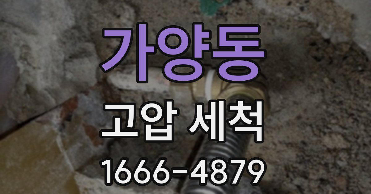 가양동 고압 세척