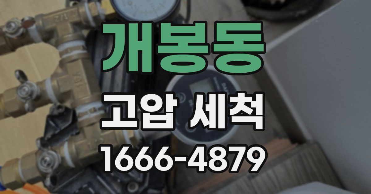 개봉동 고압 세척