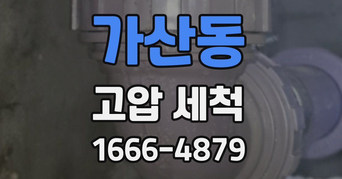 가산동 고압 세척