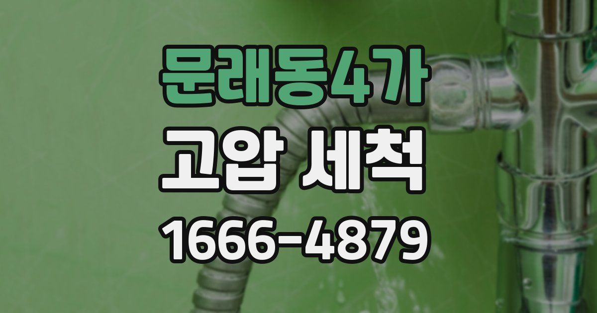 문래동4가 고압 세척