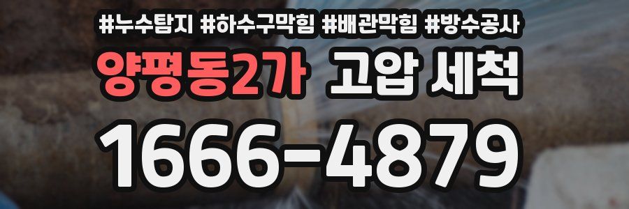 양평동2가 고압 세척