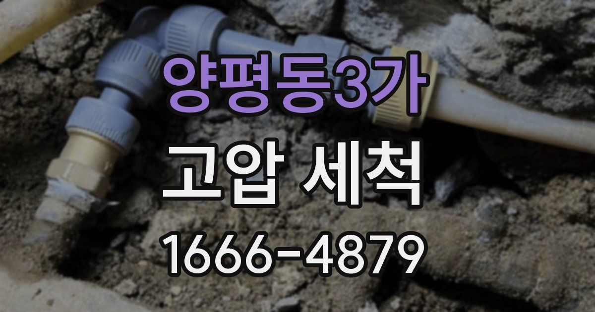 양평동3가 고압 세척