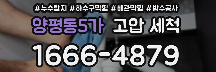 양평동5가 고압 세척
