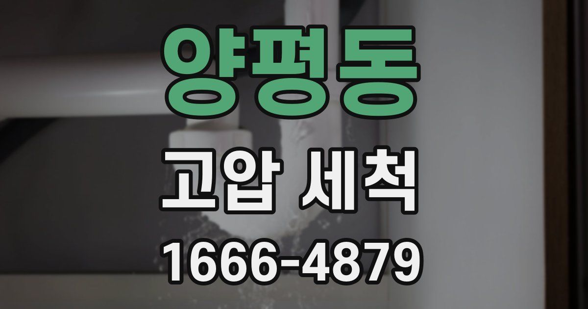 양평동 고압 세척