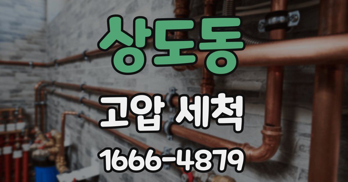 상도동 고압 세척