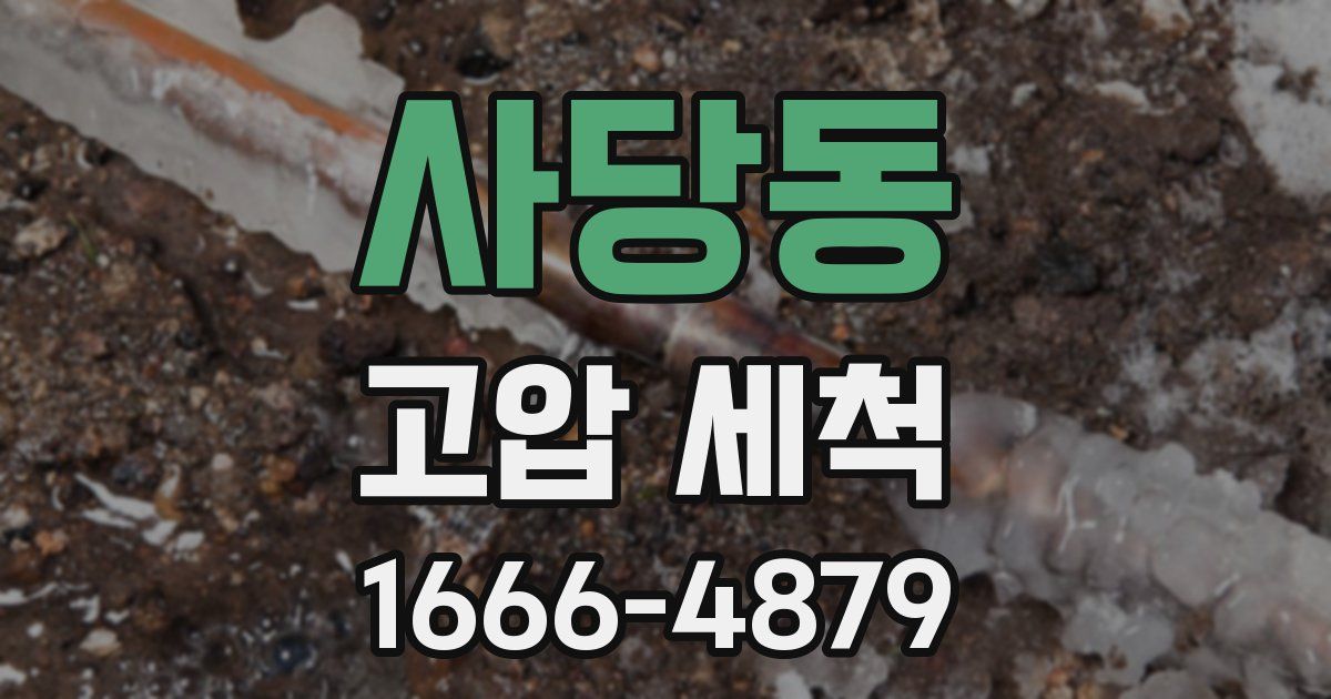 사당동 고압 세척