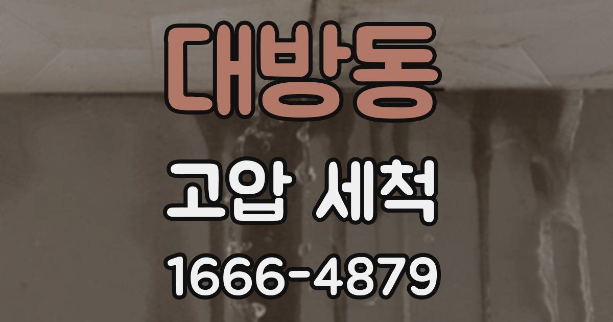 대방동 고압 세척