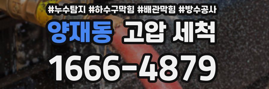 양재동 고압 세척